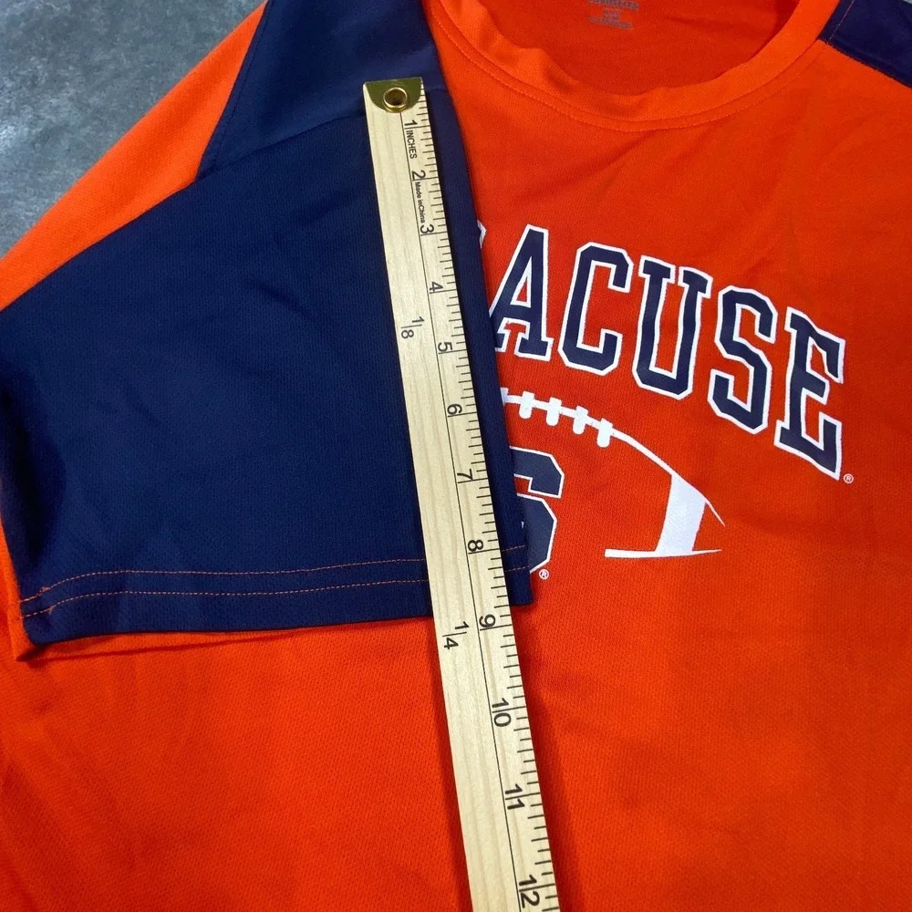 Syracuse Orange Workout Shirt Mens XL Two Tone Short Sleeve Wick Gym Active